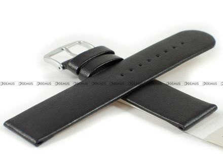 Skórzany pasek do zegarka Hirsch 17872050-2-22, 22 mm, Czarny