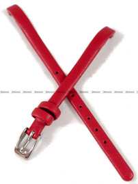 Skórzany pasek do zegarka Obaku V110LCIRR, 6 mm, Czerwony