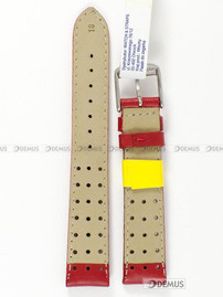 Skórzany pasek do zegarka Morellato A01U3459237083CR18, 18 mm, Czerwony