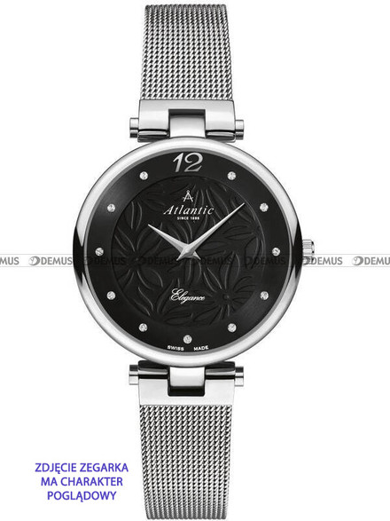 Bransoleta mesh do zegarka Atlantic Elegance 29037 - 14 mm - Srebrna