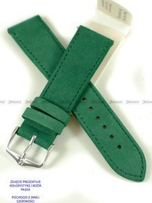 Skórzany pasek do zegarka Hirsch 03433140-2-12, 12 mm, Zielony