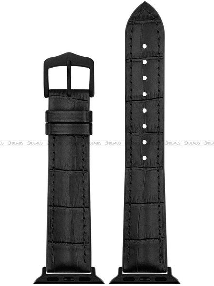 Pasek skórzano-kauczukowy z adapterem do Apple Watch - Hirsch Paul 0925028050AD-5-20 - 20 mm - Zestaw