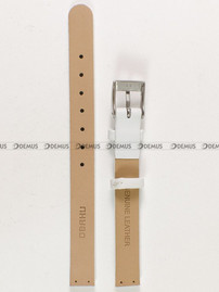 Skórzany pasek do zegarka Obaku V146LCIRW, 10 mm, Biały