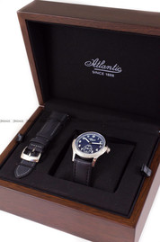 Zegarek Męski Atlantic Worldmaster Heritage Military 1951 53760.41.53 - Dodatkowy pasek w zestawie