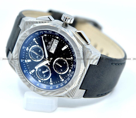 Zegarek Męski Balticus Grey Seal III Chrono - zielony - Dwa paski i bransoleta w zestawie