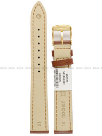 Pasek skórzany do zegarka - Rochet Miami 5411603ST - 16 mm - Brązowy