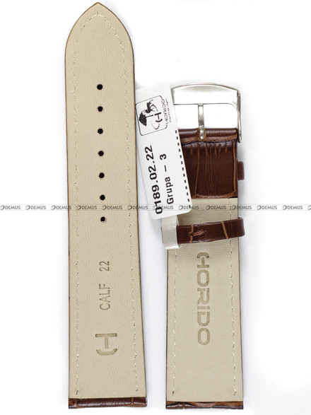 Skórzany pasek do zegarka Horido 0189.02.22S, 22 mm, Brązowy