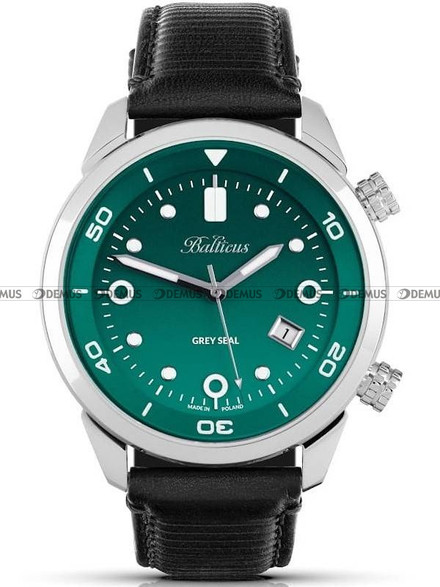 Zegarek Męski Balticus Grey Seal, zielony gradient - Dwa paski i bransoleta w zestawie