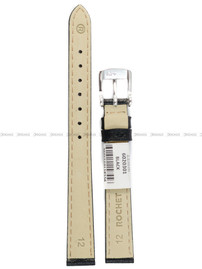 Pasek skórzany do zegarka - Rochet Boston 6020301 - 12 mm - Czarny