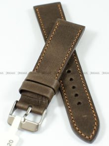 Skórzany pasek do zegarka LAVVU LSAUC20, 20 mm, Brązowy