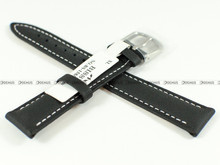 Skórzany pasek do zegarka Bisset BS-158-16-1-7 XL, 16 mm, Czarny