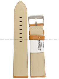 Pasek skórzany do zegarka - Rochet Aviator 5520814 - 22 mm - Brązowy beżowe przyszycie