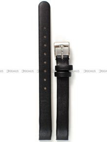 Skórzany pasek do zegarka Obaku V165LXCIRB, 10 mm, Czarny