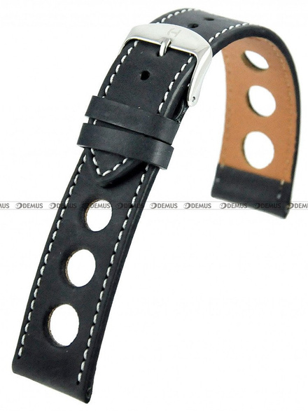 Skórzany pasek do zegarka Horido 9207.01.20S, 20 mm, Czarny