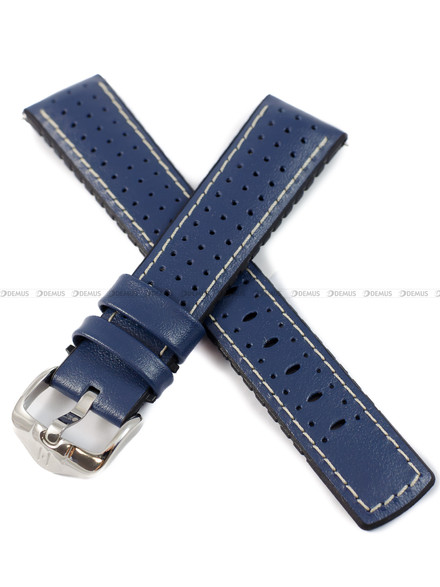 Skórzano-kauczukowy pasek do zegarka Hirsch 0915075080-2-20, 20 mm, Czerwony