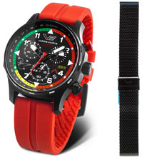 Vostok Europe Jurgis Kairys "UNLIMITED AEROBATICS" VK68-592C775B Zegarek Męski - Limitowana Edycja - Bransoleta mesh oraz dodatkowy pasek silikonowy w zestawie