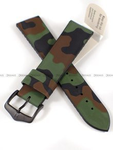 Kauczukowy pasek do zegarka Hirsch 0925088040-5-22, 22 mm, Czarny, Zielony, Brązowy, Moro