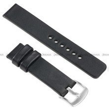 Skórzany pasek do zegarka moVear WQU0S010000SLBM22BK, 22 mm, Czarny