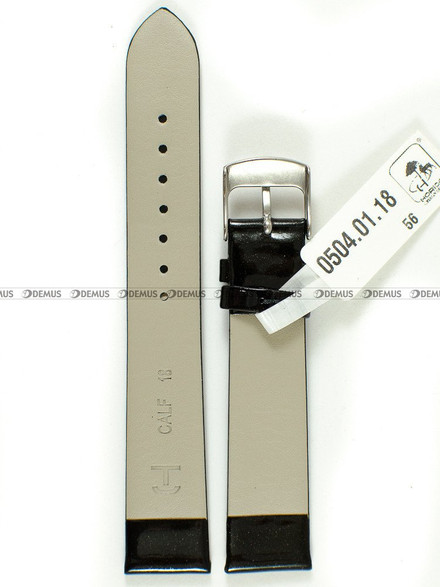 Skórzany pasek do zegarka Horido 0504.01.18S, 18 mm, Czarny
