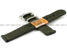 Nylonowy pasek do zegarka Diloy 408.18.27, 18 mm, Zielony