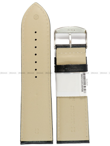 Pasek skórzany do zegarka - Rochet Neptune 7232601 - 26 mm - Czarny