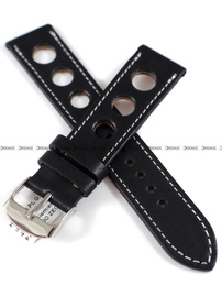 Skórzany pasek do zegarka Horido 9207.01.20S, 20 mm, Czarny