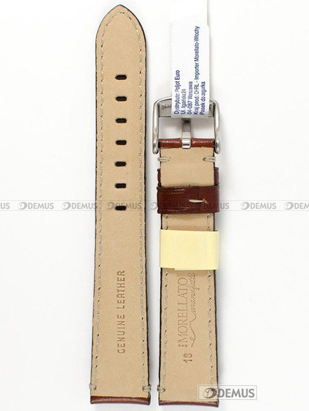 Skórzany pasek do zegarka Morellato A01X4272B12041CR18, 18 mm, Brązowy