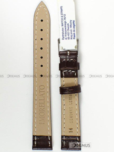 Skórzany pasek do zegarka Morellato A01X4218A95032CR14, 14 mm, Brązowy
