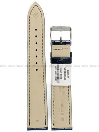 Pasek skórzany do zegarka - Rochet Charleston 5491806ST - 18 mm - Niebieski