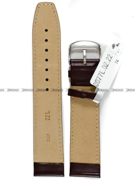 Skórzany pasek do zegarka Horido 0077L.02.22S, 22 mm, Brązowy