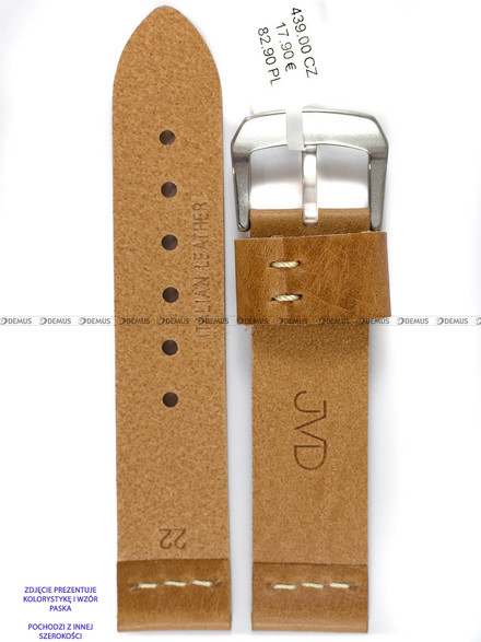 Pasek skórzany do zegarka - JVD R41110/24 - 24 mm