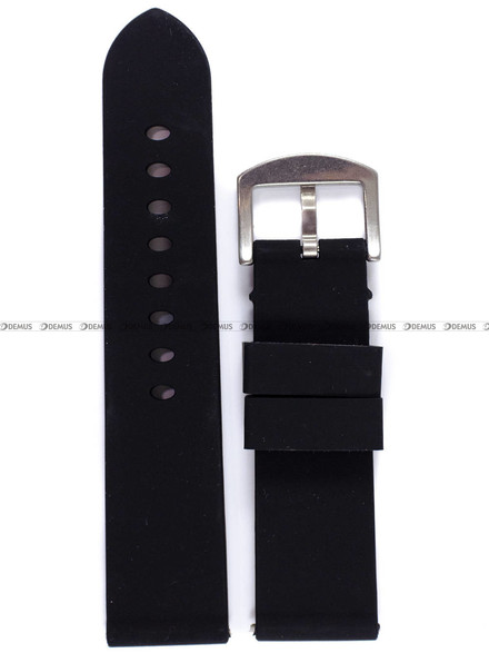 Pasek silikonowy do zegarka Balticus Deep Water Czarny - 24 mm