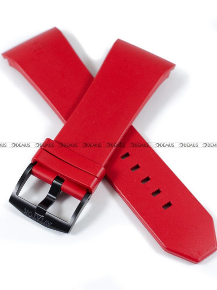 Pasek do zegarka z tworzywa Aviator Aviator-MIG-29-SMT-M.2.30-czerwony-mato, 30 mm, Czerwony