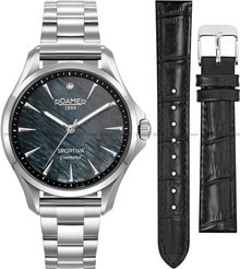Roamer Sportiva Diamond 865847 41 80 50 Zegarek Damski - Dodatkowy pasek w zestawie