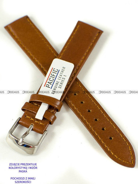 Skórzany pasek do zegarka Pacific W44L.22.3.3, 22 mm, Brązowy