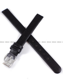 Skórzany pasek do zegarka Obaku V146LCIRB, 10 mm, Czarny
