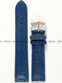 Pasek Undine ze skóry płaszczki do zegarka Vostok Europe - 20 mm niebieski RG