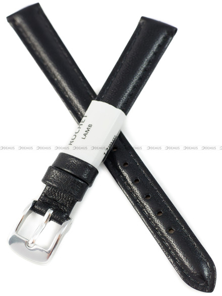 Pasek skórzany do zegarka - Rochet Screen 6330301 - 12 mm - Czarny