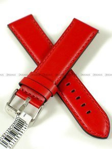Skórzany pasek do zegarka Morellato A01X5123C03082CR22, 22 mm, Czerwony