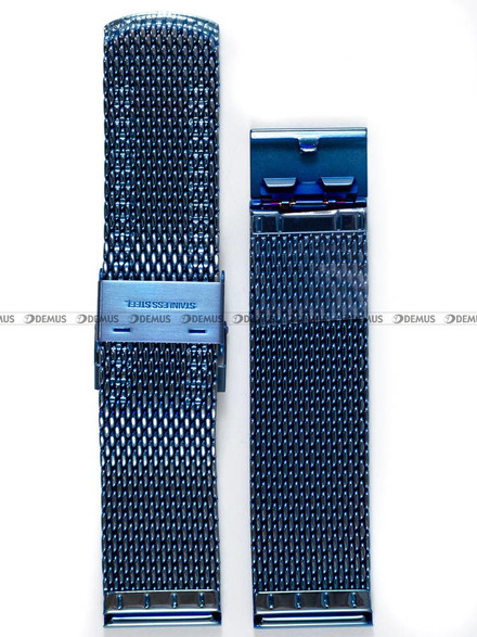 Bransoleta stalowa do zegarka Vostok Europe Almaz - 22 mm - niebieska