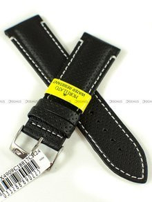 Skórzany pasek do zegarka Morellato A01X4909C18817CR24, 24 mm, Czarny