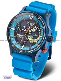 Niebieski pasek silikonowy do zegarka Vostok Europe Expedition VS57-595D736 - 24 mm