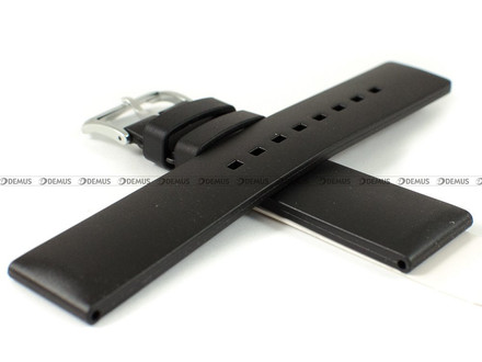 Kauczukowy pasek do zegarka Hirsch 40538850-2-22, 22 mm, Czarny