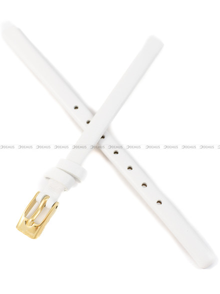 Skórzany pasek do zegarka Obaku V129LGIRW, 6 mm, Biały