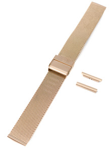 Bransoleta mesh do zegarka - Rochet Asti 2255189 - 16-18 mm - Różowe złoto