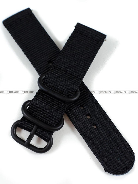Nylonowy pasek do zegarka Nato PND2.20.1, 20 mm, Czarny