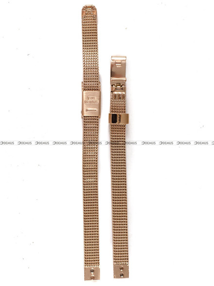 Pozłacana, siateczkowa (mesh) bransoleta do zegarka Obaku V129LVVMV1, 6 mm, różowe złoto