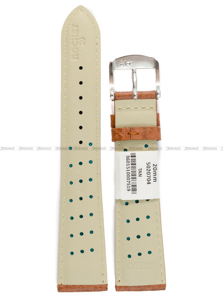 Pasek skórzany do zegarka - Rochet Buffalo 5020704 - 20 mm - Brązowy