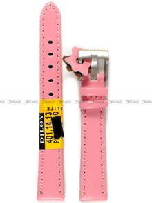 Skórzany pasek do zegarka Diloy 401.14.13, 14 mm, Różowy