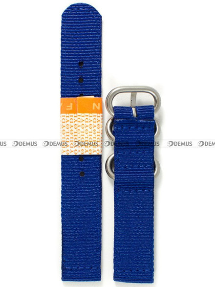 Nylonowy pasek do zegarka Diloy 408.18.5, 18 mm, Niebieski
